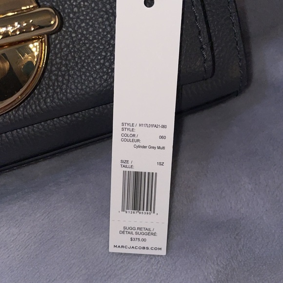 Marc Jacobs Leather Crossbody Bag The Tuck Lock 
Gray & Light Gray Colorblock - Picture 7 of 14